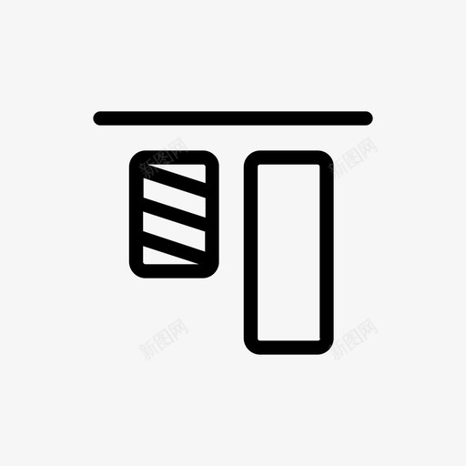 垂直上对齐顶部垂直对齐顶部排列图标svg_新图网 https://ixintu.com 元素 垂直上对齐顶部 垂直对齐顶部 对象 布局 排列 设计