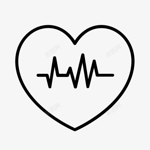 心率健康基金医疗保健图标svg_新图网 https://ixintu.com 健康基金 医疗保健 康复 心率 退休