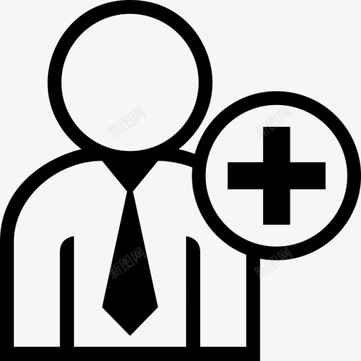 加上主管业务人图标svg_新图网 https://ixintu.com 业务 业务线 人 加上 加上主管
