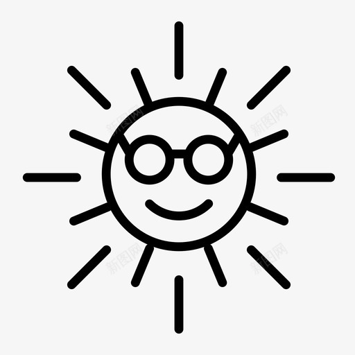 阳光晴朗的天气夏天图标svg_新图网 https://ixintu.com 夏天 晴朗的天气 阳光
