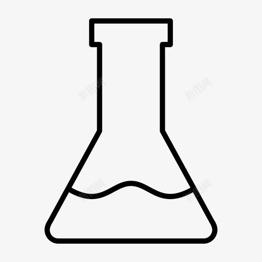 锥形烧瓶玻璃器皿实验室图标svg_新图网 https://ixintu.com 实验室 工具薄 玻璃器皿 锥形烧瓶