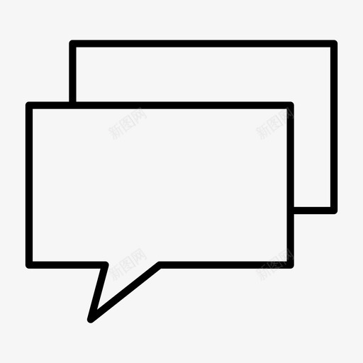 方形语音泡泡信息谈话图标svg_新图网 https://ixintu.com 信息 方形语音泡泡 谈话