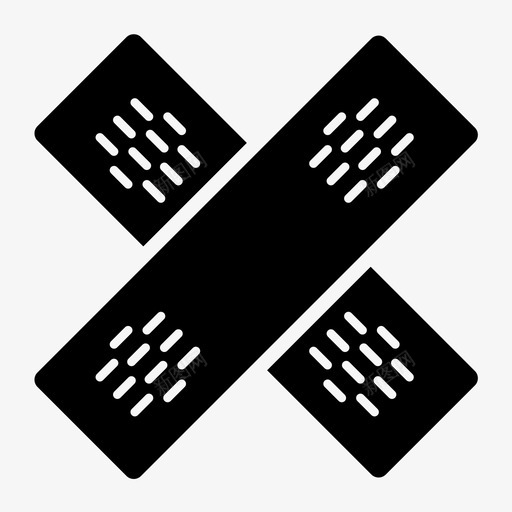 绷带固定器贴片图标svg_新图网 https://ixintu.com 医药保健固体 固定器 石膏 绷带 贴片