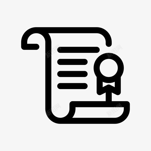 文凭证书毕业证书图标svg_新图网 https://ixintu.com 文凭 毕业证书 认可度 设计公司差距 证书 资质