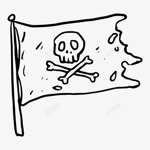 快乐罗杰旗帜海盗图标svg_新图网 https://ixintu.com 快乐罗杰 旗帜 海盗 骷髅