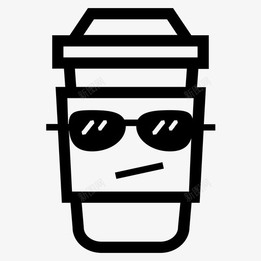 酷外卖咖啡杯卡布奇诺纸图标svg_新图网 https://ixintu.com 卡布奇诺 墨镜 太阳镜 星巴克 纸 酷外卖咖啡杯