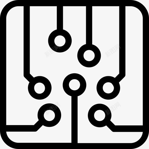 电路电路打印连接图标svg_新图网 https://ixintu.com 电压 电子 电路 电路打印 科技平滑线图标 连接