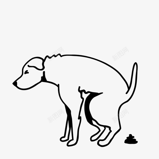狗屎坏生意图标svg_新图网 https://ixintu.com 办公狗 坏 拉布拉多 狗屎 生意