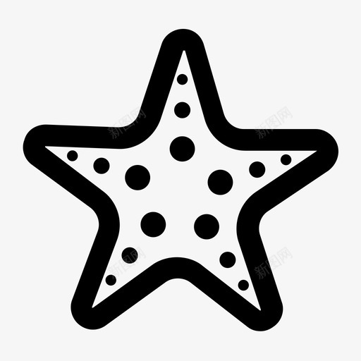海星海度假图标svg_新图网 https://ixintu.com 度假 水下 海 海星 贝壳