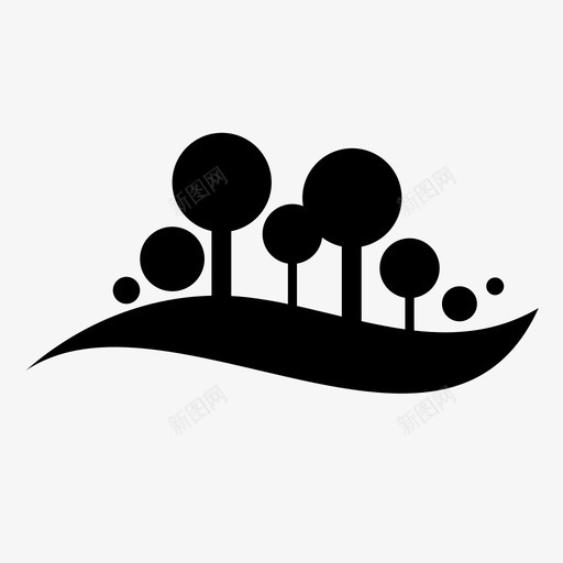 森林风景自然图标svg_新图网 https://ixintu.com 树木 森林 自然 风景