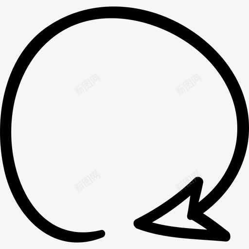 更新箭头手绘箭头黑色图标svg_新图网 https://ixintu.com 手绘箭头 更新箭头 黑色