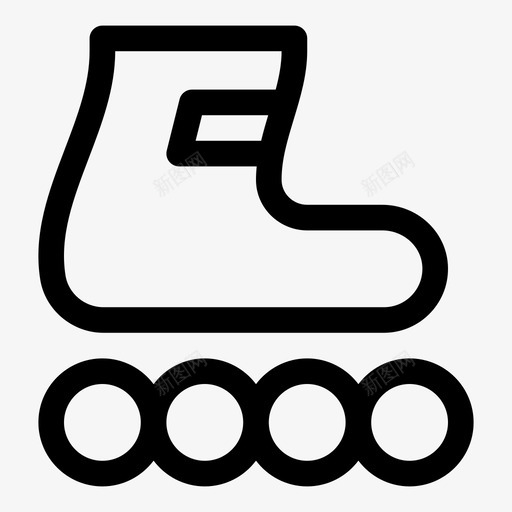 溜冰鞋运动纯线条图标svg_新图网 https://ixintu.com 溜冰鞋 纯线条 运动