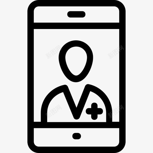健康应用程序医疗移动图标svg_新图网 https://ixintu.com 健康应用程序 医疗 医疗和健康平滑线图标 移动 移动应用程序