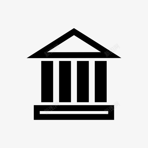 建筑艺术银行图标svg_新图网 https://ixintu.com 历史 国家美术馆 建筑 艺术 银行
