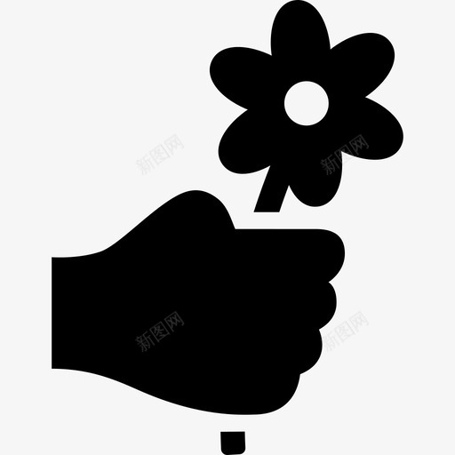 手举着花手势手举着图标svg_新图网 https://ixintu.com 手举着 手举着花 手势