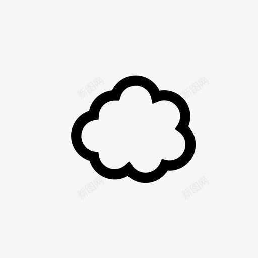 云多云预报图标svg_新图网 https://ixintu.com 云 多云 天空 孩子 雨 预报