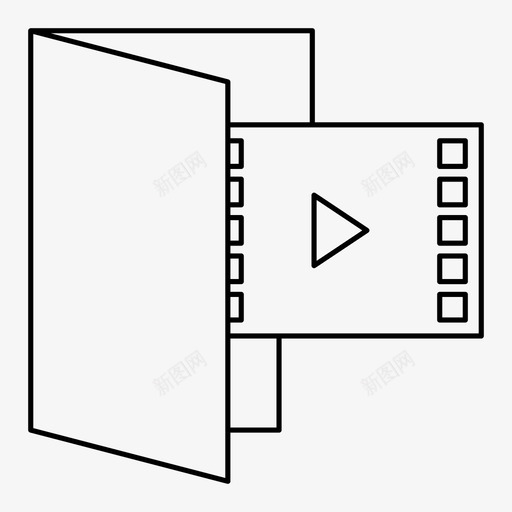 多媒体文件夹电影视频剪辑图标svg_新图网 https://ixintu.com 多媒体文件夹 文件和文件夹 电影 视频剪辑