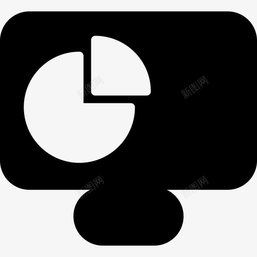 饼图和监视器技术学习图标svg_新图网 https://ixintu.com 学习 技术 饼图和监视器