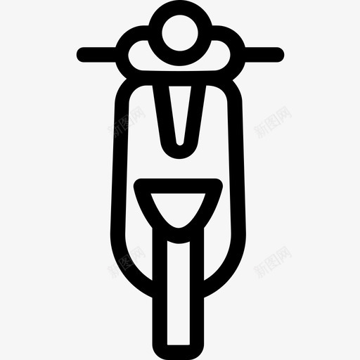 摩托车滑板车车辆图标svg_新图网 https://ixintu.com 摩托车 汽车平滑线图标 滑板车 车辆