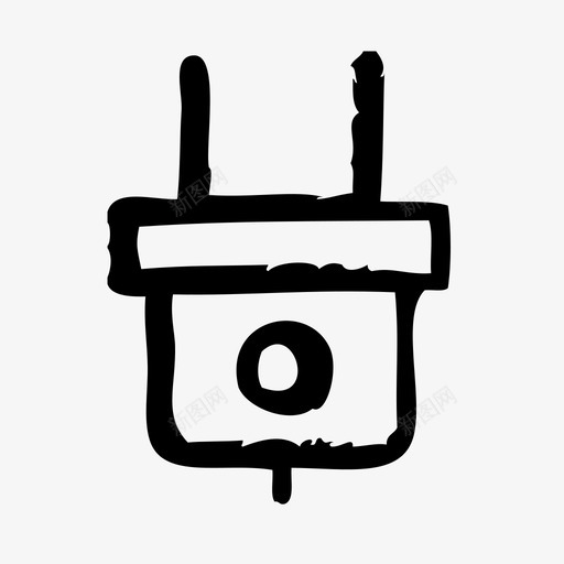 插头设备电子产品图标svg_新图网 https://ixintu.com 小工具 插头 电子产品 硬件 草图 设备