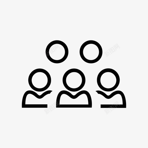 团体成员团队图标svg_新图网 https://ixintu.com 团体 团队 成员