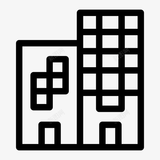 公寓建筑酒店图标svg_新图网 https://ixintu.com 住宅 住房 公寓 建筑 酒店