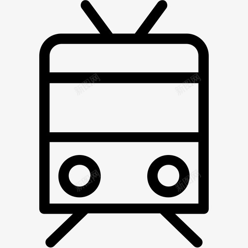列车地铁铁路图标svg_新图网 https://ixintu.com 列车 地铁 有轨电车 汽车平滑线图标 航程 铁路