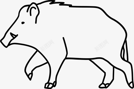 野猪野味狩猎图标svg_新图网 https://ixintu.com 哺乳动物ii概述 狩猎 猪 野味 野猪