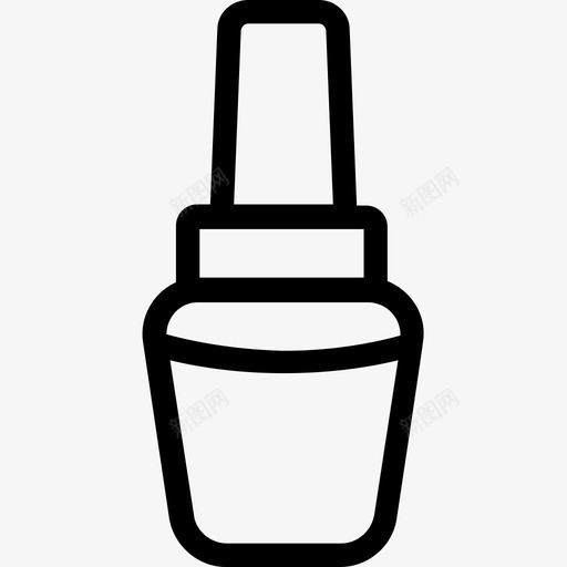 指甲油美容化妆品图标svg_新图网 https://ixintu.com 化妆品 指甲油 时尚平滑线条图标 美容
