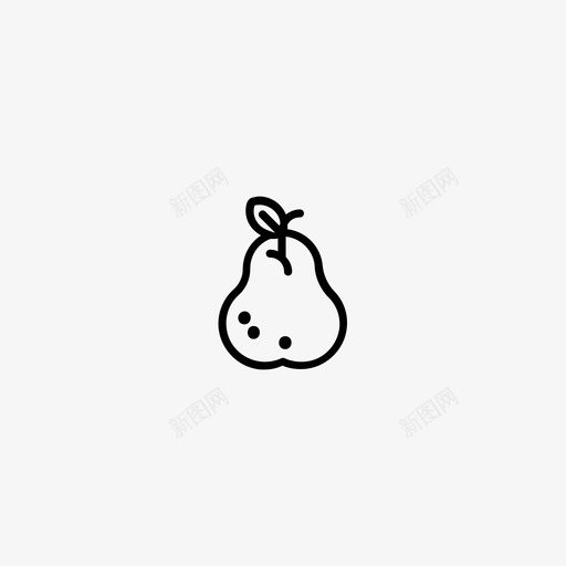梨食物水果图标svg_新图网 https://ixintu.com 梨 水果 食物