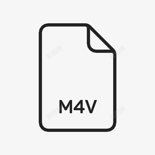 m4v扩展名文件图标svg_新图网 https://ixintu.com m4v 扩展名 文件 电影文件 视频文件
