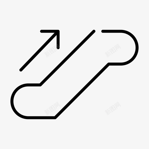 自动扶梯电梯楼梯图标svg_新图网 https://ixintu.com 上行扶梯 楼梯 电梯 自动扶梯 超薄行程
