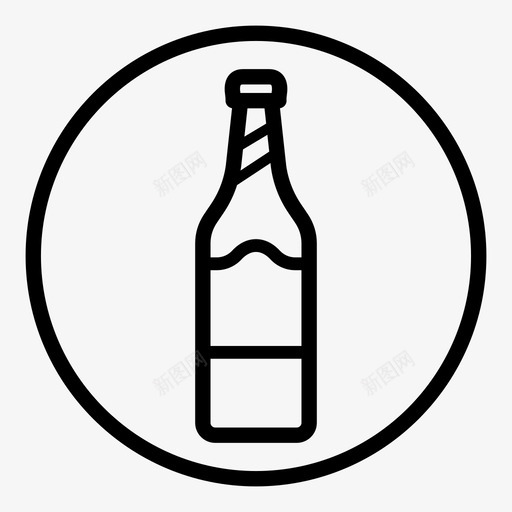 瓶子酒饮料图标svg_新图网 https://ixintu.com 瓶子 苏打水 酒 饮料