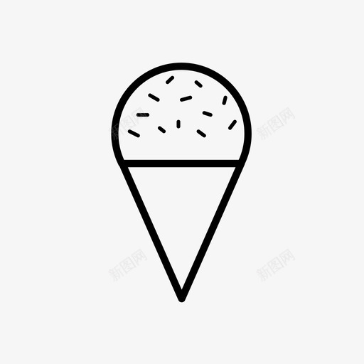 冰淇淋筒巧克力片雪糕筒图标svg_新图网 https://ixintu.com 冰淇淋筒 巧克力片 雪糕筒 食物