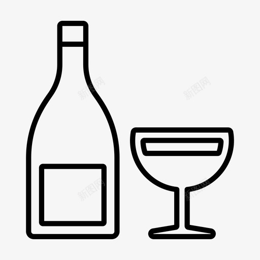 葡萄酒酒类庆典图标svg_新图网 https://ixintu.com 庆典 葡萄酒 酒杯 酒瓶 酒类 食品饮料生产线vol01 饮料