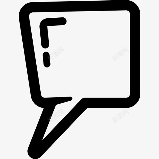 矩形语音气泡界面气泡图标svg_新图网 https://ixintu.com 气泡图标 界面 矩形语音气泡