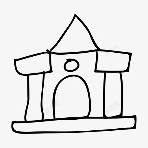 城堡游乐场家庭图标svg_新图网 https://ixintu.com 公园 城堡 家庭 游乐园 游乐场 航海