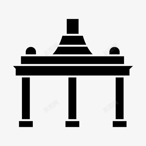 布鲁塞尔建筑地标图标svg_新图网 https://ixintu.com 地标 布鲁塞尔 建筑 旅游 纪念碑 首都世界地标符号