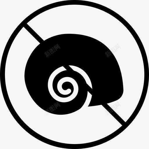 过敏原shelfish过敏食物图标svg_新图网 https://ixintu.com 蜗牛 过敏 过敏原shelfish 食物 食物过敏原glyph