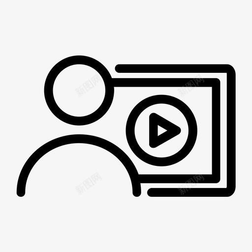 视频讲座教育在线学习图标svg_新图网 https://ixintu.com 在线学习 学校 教育 视频讲座