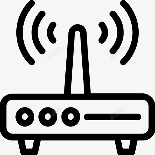 调制解调器互联网路由器图标svg_新图网 https://ixintu.com wifi wlan 互联网 调制解调器 路由器 酒店平滑线图标