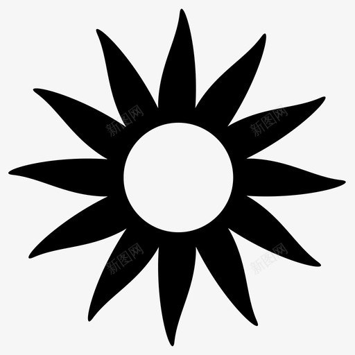 花盛开自然图标svg_新图网 https://ixintu.com 盛开 自然 花 花瓣 装饰
