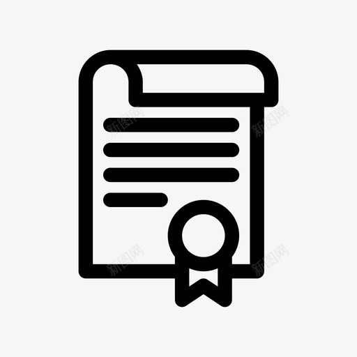 协议证书合同图标svg_新图网 https://ixintu.com 交易 协议 合同 法律文件 研究报告 证书
