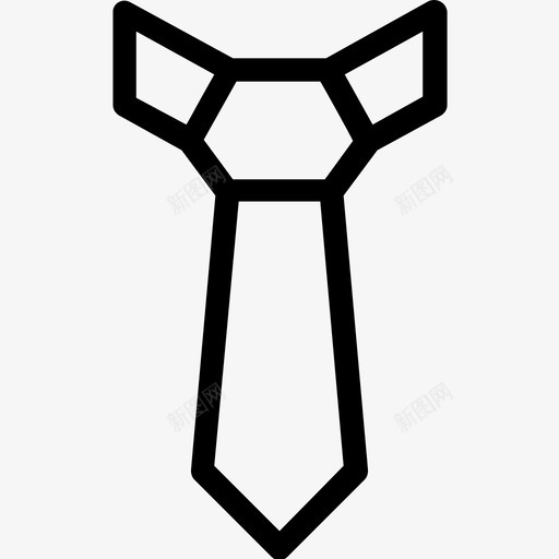 领带衣服时尚图标svg_新图网 https://ixintu.com 制服 时尚 时尚流畅的线条图标 衣服 领带