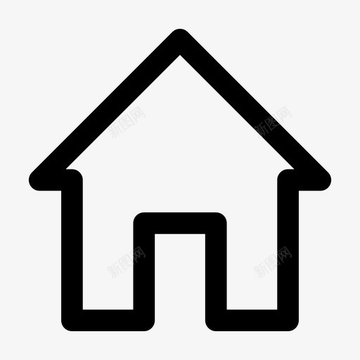家公寓房子图标svg_新图网 https://ixintu.com 公寓 办公室 家 房地产 房子 方向大胆