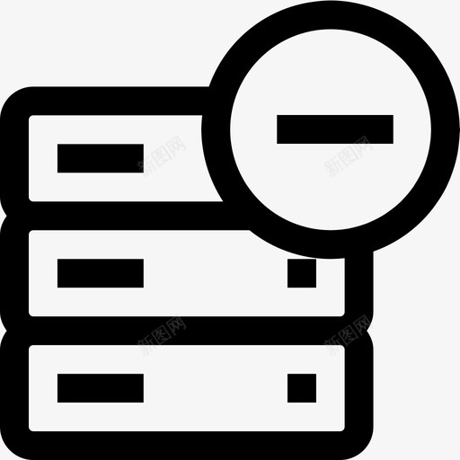移除数据库机架存储器图标svg_新图网 https://ixintu.com 存储器 机架 移除数据库 网络和通信线路