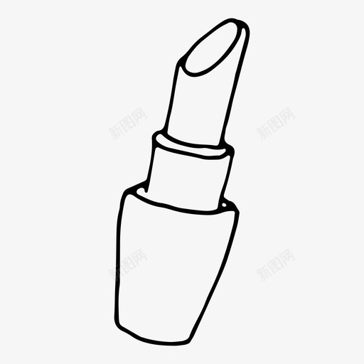 唇膏化妆品润肤油图标svg_新图网 https://ixintu.com 化妆品 唇膏 润肤油