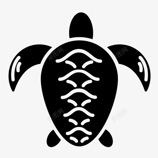 海龟海洋生物乌龟图标svg_新图网 https://ixintu.com 乌龟 夏天 海底世界 海洋生物 海龟