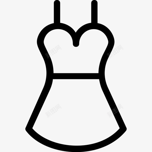 女装服装连衣裙图标svg_新图网 https://ixintu.com 太阳裙 女装 时尚流畅的线条图标 服装 派对礼服 连衣裙