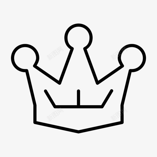皇冠王冠国王图标svg_新图网 https://ixintu.com 国王 王冠 王后 皇冠